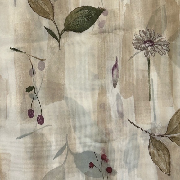 CROSCILL AUTUMN LEAVES SHEER SCARF VALANCE PANEL CURTAIN FABRIC 62 X 208 - Picture 5 of 10